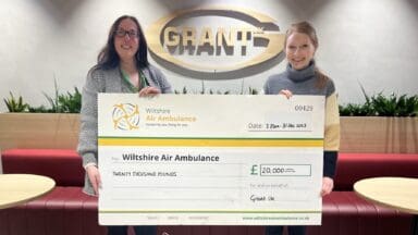 Grant UK donates a further £20,000 to Wiltshire Air Ambulance